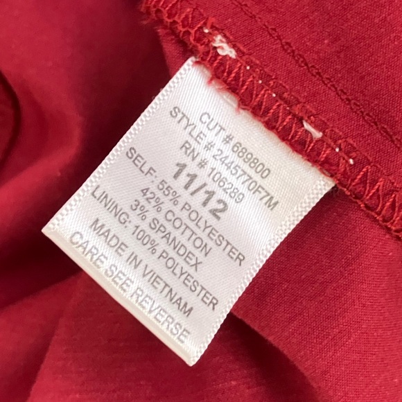 Studio Y - Apple Red Strapless Cocktail Dress Women’s Size 11/12 - Picture 5 of 8